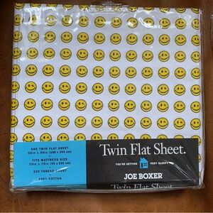 VTG Y2K RARE Joe Boxer emoji smiley face Mr Wink twin flat sheet